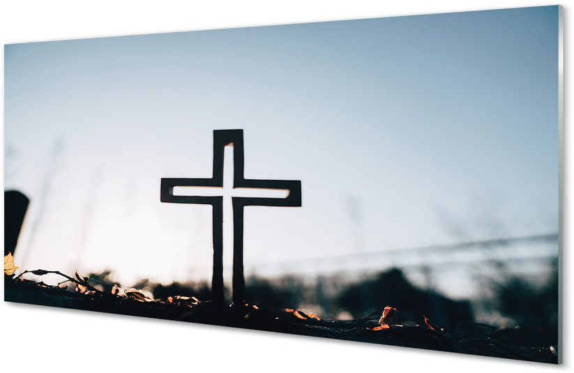 Tulup.pl Szklany Panel Krzyż 140x70cm