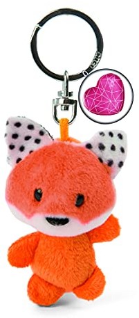 NICI NICI 47533 brelok do kluczy 7 cm symbol serca  talizman lisa zawieszka na smycz na klucze, pęk kluczy i łańcuszek na klucze, pomarańczowy/biały 47533