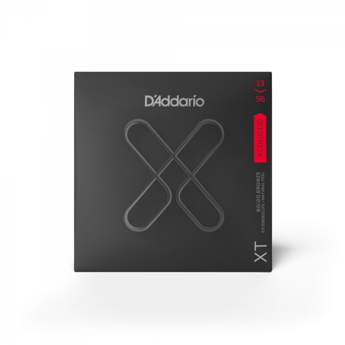 DAddario XTABR1356, XT struny do gitary akustycznej 80/20 brąz, średnie, 13-56 XTABR1356