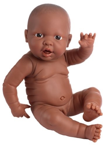 Bayer Design Design 94200AB lalka dla noworodków, chłopca, realistyczna, 42 cm, ciemna skóra 94200BB