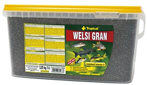 Tropical welsi Gran granulat nadaje się do podłóg pod koniec żernych ozdobne ryby, 1er Pack (1 X 5 L)