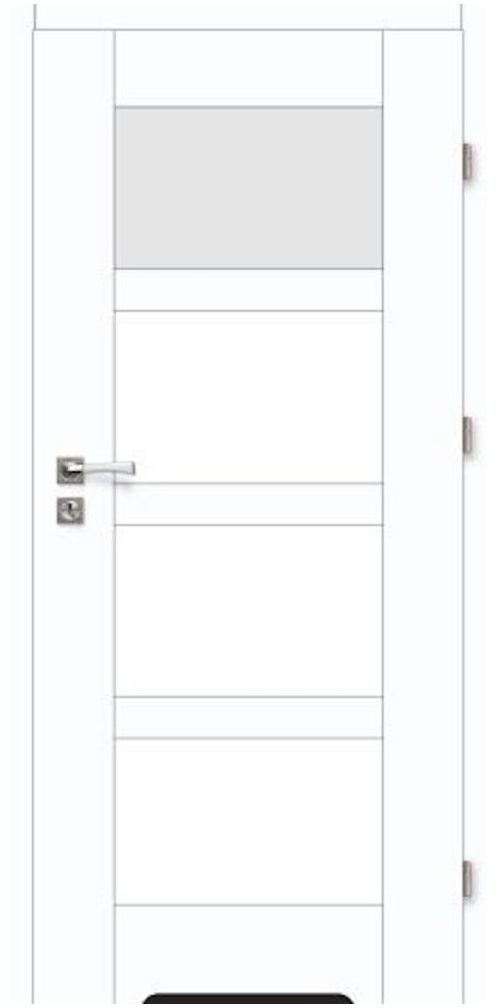 Voster Skrzydło drzwiowe łazienkowe z podcięciem wentylacyjnym Capri Białe 90 prawe