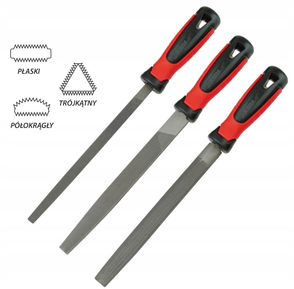 Dedra Zestaw Pilników Do Metalu 3SZT 06C006