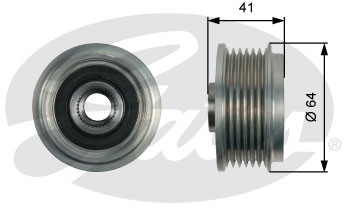 GATES Alternator - sprzęgło jednokierunkowe GATES OAP7161