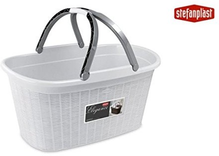 Stefanplast Stefan Plast Elegance kosz na pranie, tworzywo sztuczne, biały, 38 x 58 x 28 cm 30200