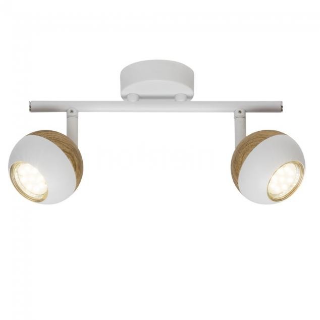 Brilliant Oświetlenie Scan Lampa Sufitowa LED Biały, Jasne drewno, 2-punktowe G59413/75