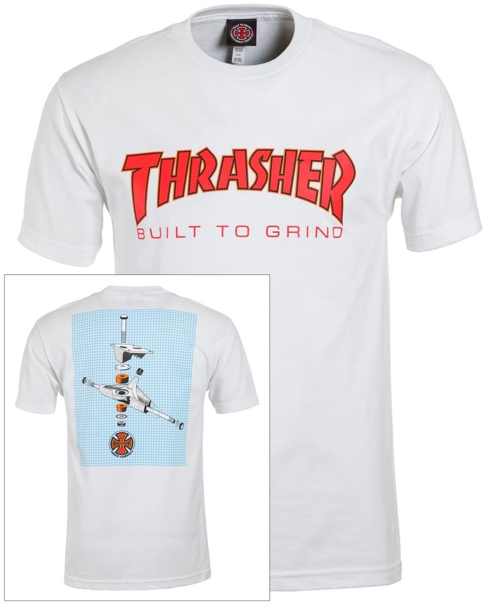 Thrasher t-shirt INDEPENDENT) BTG REGULAR TEE White