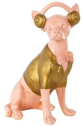 Richmond Interiors Dekoracja DOG CHIHUAHUA różowy KH.42055