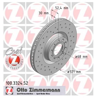 Zimmermann Tarcza hamulcowa 100.3324.52