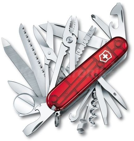 Victorinox Scyzoryk SwissChamp transparentny czerwony Celidor 91mm 1.6795.T