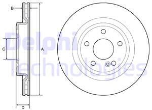 Delphi Tarcza hamulcowa BG4927C BG4927C
