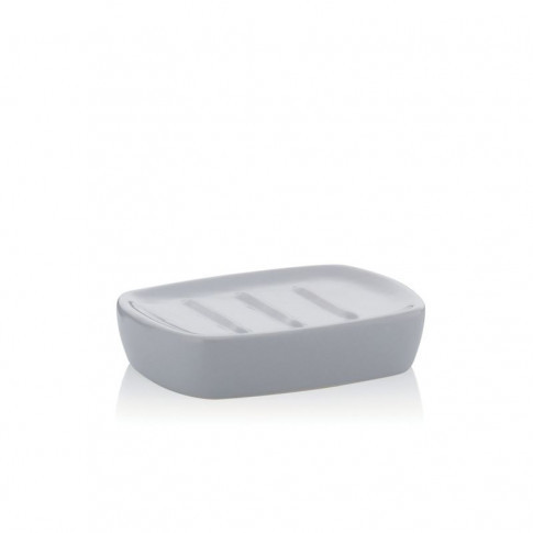 Kela KELA CERAMICZNA MYDELNICZKA LANDORA SZARA FREEFORM KE-20405