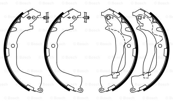 BOSCH Zestaw szczęk hamulcowych 0 986 487 955