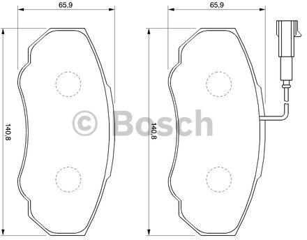 Bosch Zestaw klocków hamulcowych, hamulce tarczowe 0 986 424 703