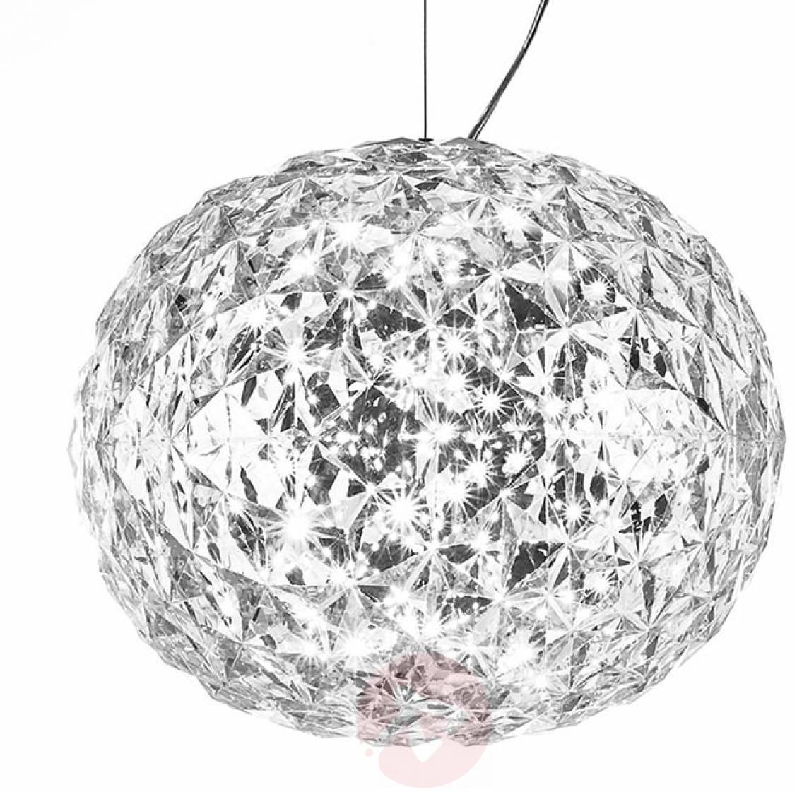 Przezroczysta designerska lampa wisząca LED Planet