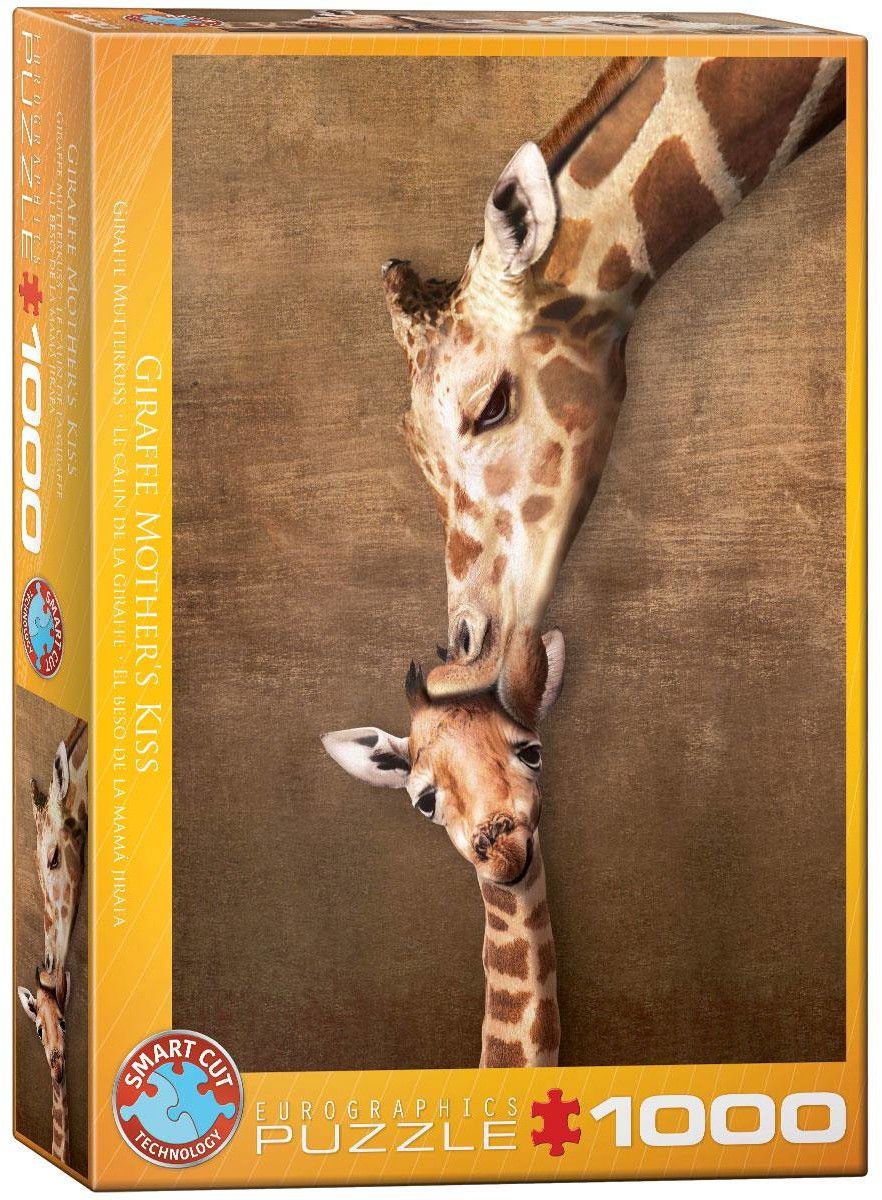Eurographics Puzzle 1000 Giraffe Mother's Kiss 6000-0301 -