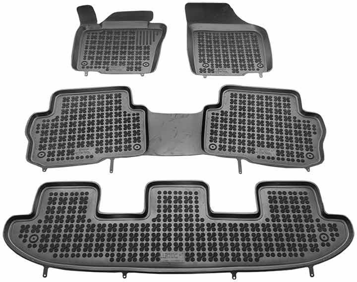 REZAW Plast Dywaniki samochodowe gumowe PLAST: VW Sharan II 2010- (7 siedzeń) 200112