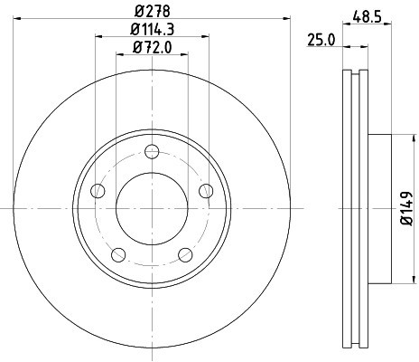 HELLA PAGID Tarcza hamulcowa PAGID 8DD355110-881