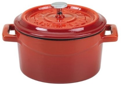 Pentole Agnelli pentole agnelli Slow Cook duszonych garnek z 2 uchwytami i wieczkiem, żeliwo COGHSRP10410R