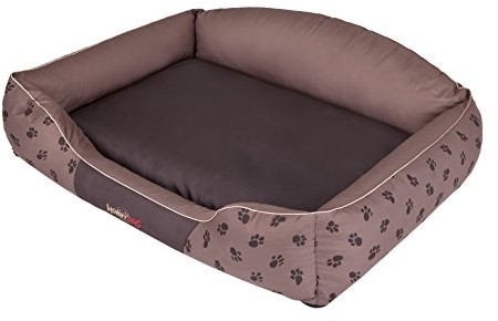 Hobbydog krljbk4 koszyk na łóżko dla psa psy sofa dla psa, rozmiar L, 65 x 50 cm, korony jasnobrązowy