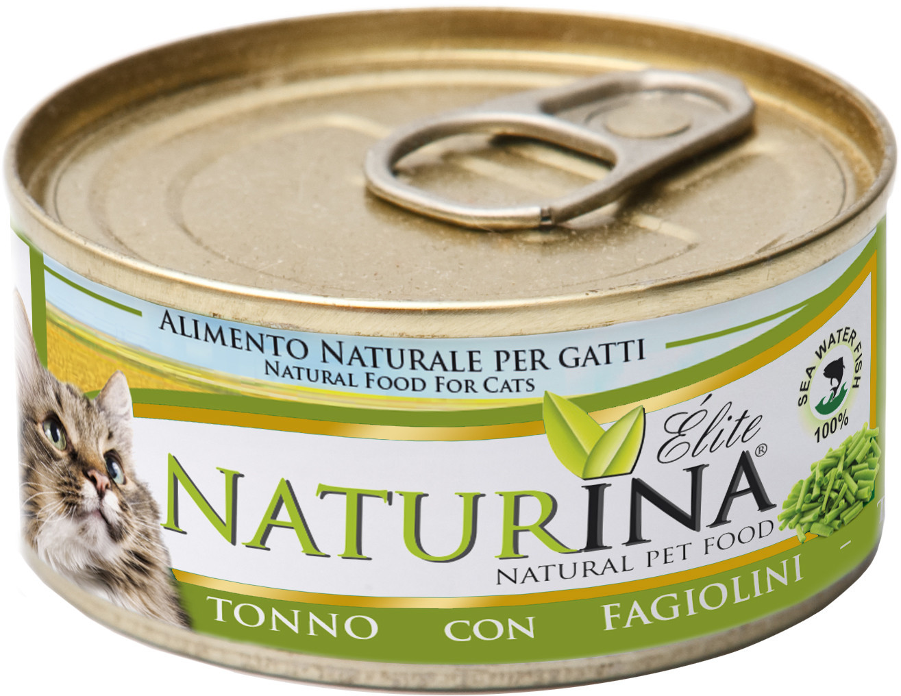 Naturina Naturina Wet Cat - Tuńczyk z zieloną fasolką 70g