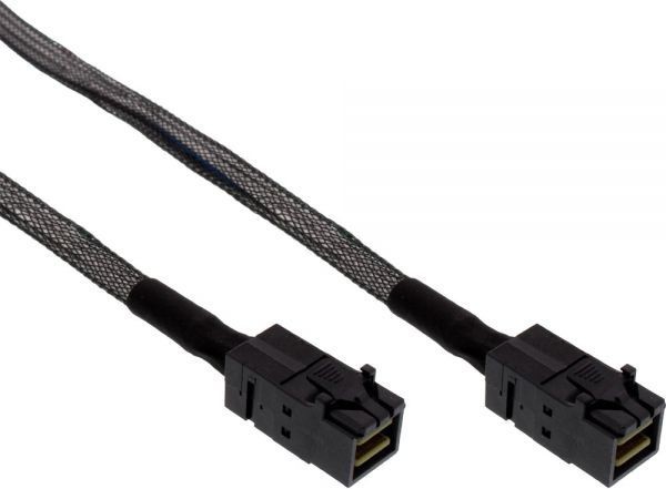 InLine Mini SAS HD Kabel SFF-8643 SFF-8643 z sideband 0.5m 27625A