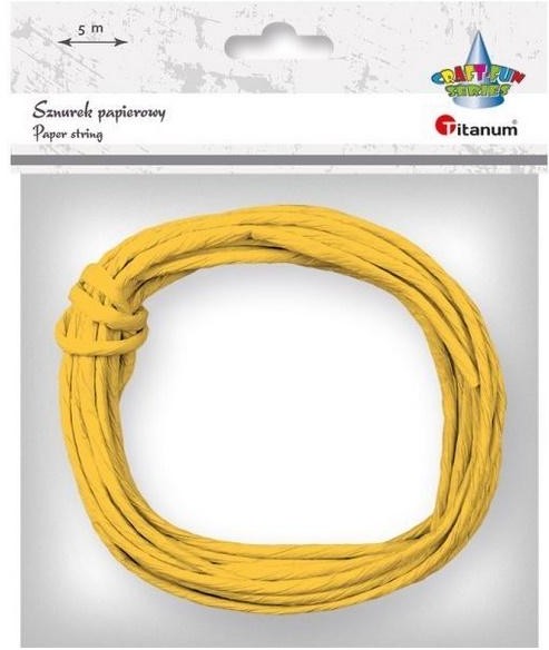 Titanum Sznurek papierowy 3.5mmx5m żółty