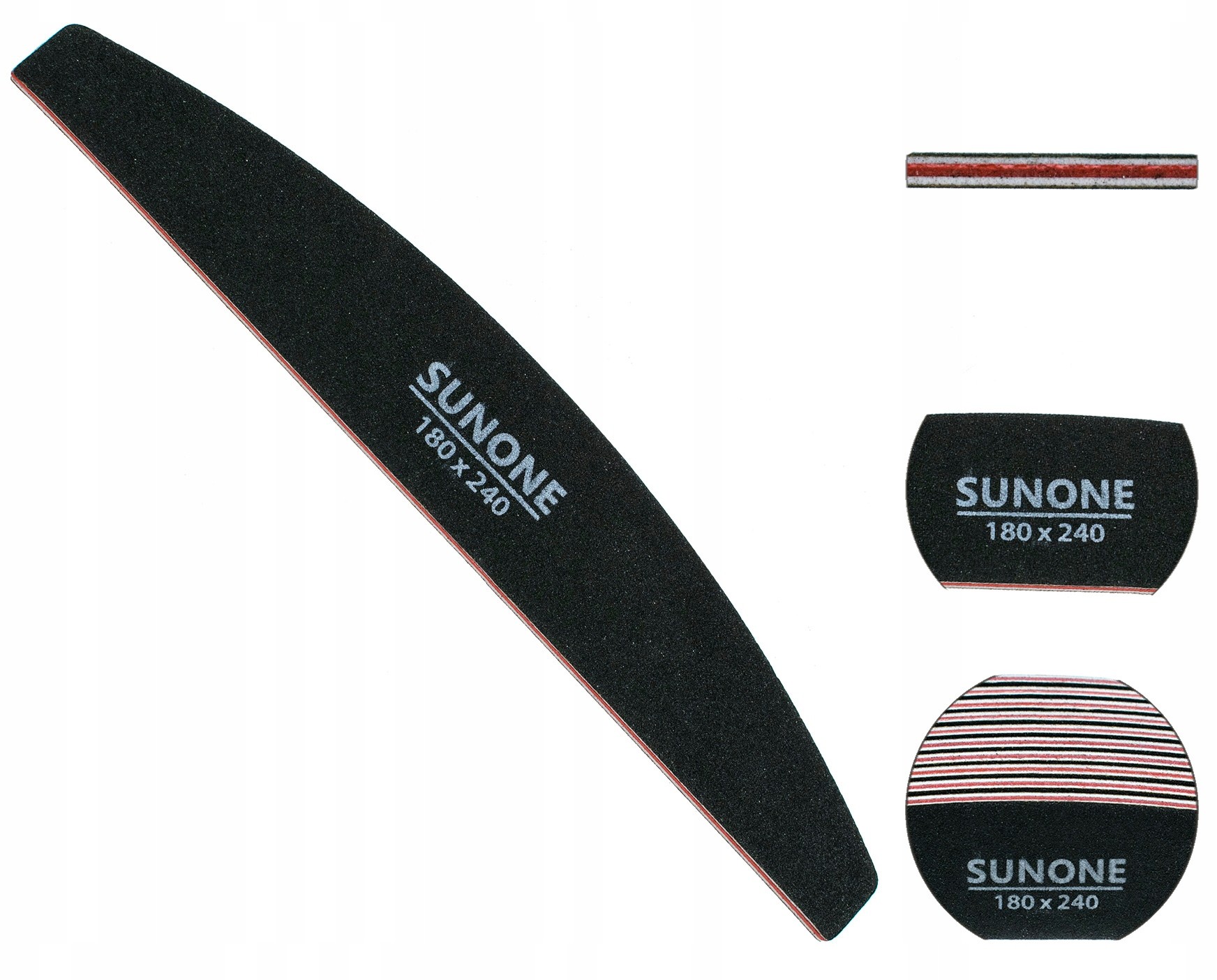 Sunone Pilnik Czarny Łódka 180/240 - 10 sztuk