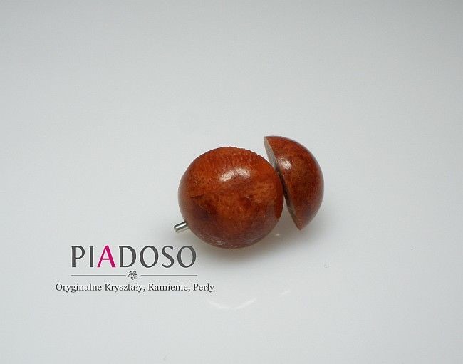 Arande NATURALNY KORAL PIĘKNE KOLCZYKI SREBRO SZTYFTY