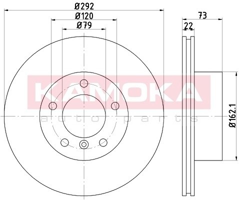 KAMOKA Tarcza hamulcowa 1032458