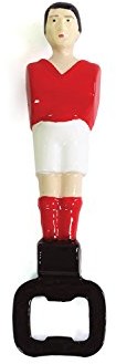 Doiy doiy dyfoosbre foos ball bootle Opener, otwieracz do butelek, 6,5 x 16 x 2 cm, aluminium, czerwony DYFOOSBRE