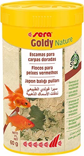 Sera goldy karma dla małych ryb złotych i innych wybranych ryb zimnej wody w akwarium lub stawie dla lepszego wykorzystania karmy, mniejsze obciążenie wodą i mniej glonów, klasyczny, 250 ml, klasyczny