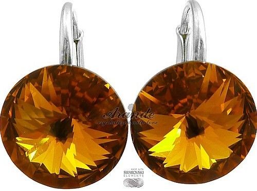 Swarovski Piękne Kolczyki Topaz Paris Promocja