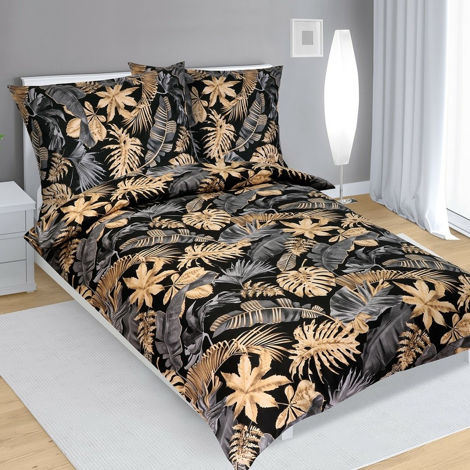 Pościel bawełniana Monstera, 140 x 200 cm, 70 x 90 cm, 140 x 200 cm, 70 x 90 cm