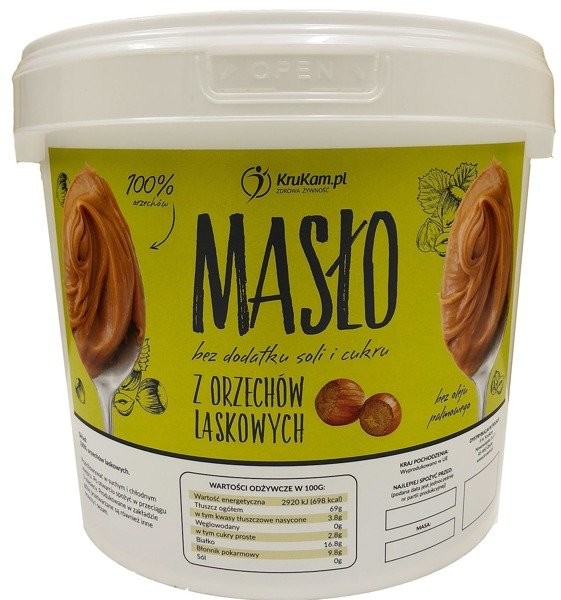 KruKam Pasta z orzechów laskowych wiadro 5kg