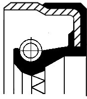 CORTECO Pierścień uszczelniający wału, różnicowy 01032876B