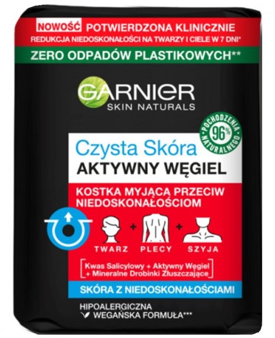 Naturals Garnier Garnier Skin Czysta Skóra Aktywny Węgiel - Kostka do mycia twarzy 100g