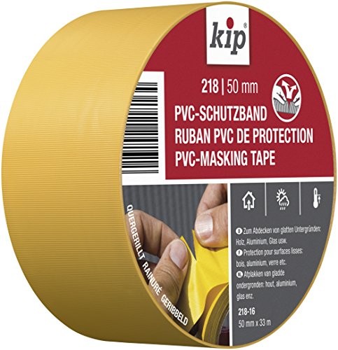 kip Kip 218 16  PCW, zabezpieczenie termiczne taśmy, profesjonalna taśma do oklejania, 50 MM X 33 m, żółty 222782