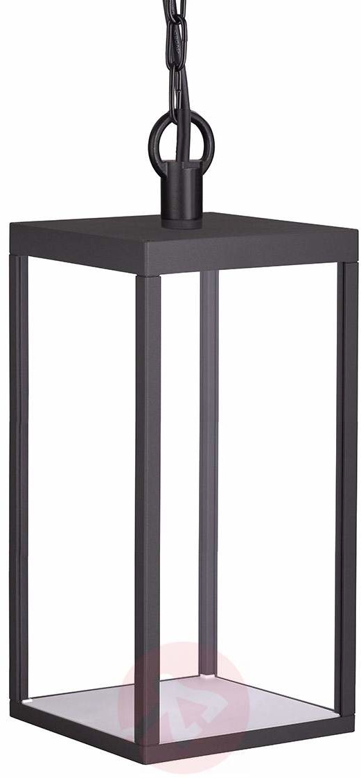 Lampenwelt com Lampa wisząca zewnętrzna LED Cube, szkło, 26 cm