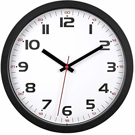 TFA Dostmann Dostmann zegar ścienny analogowy, szkło, tworzywo sztuczne, czarny, dł. 315 x szer. 45 x wys. 345 mm 60.3050.01