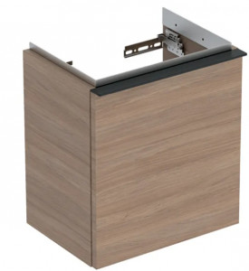 GEBERIT 502.301.JH.1 Szafka pod umywalkę kompaktową iCon z jednymi drzwiami 37 cm x 41,5 cm x 27,9 cm dąb melaminowa struktura drewna lava matowy
