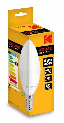 Kodak Żarówka LED KODAK 6W / 40W E14 480lm 3000K Ż12