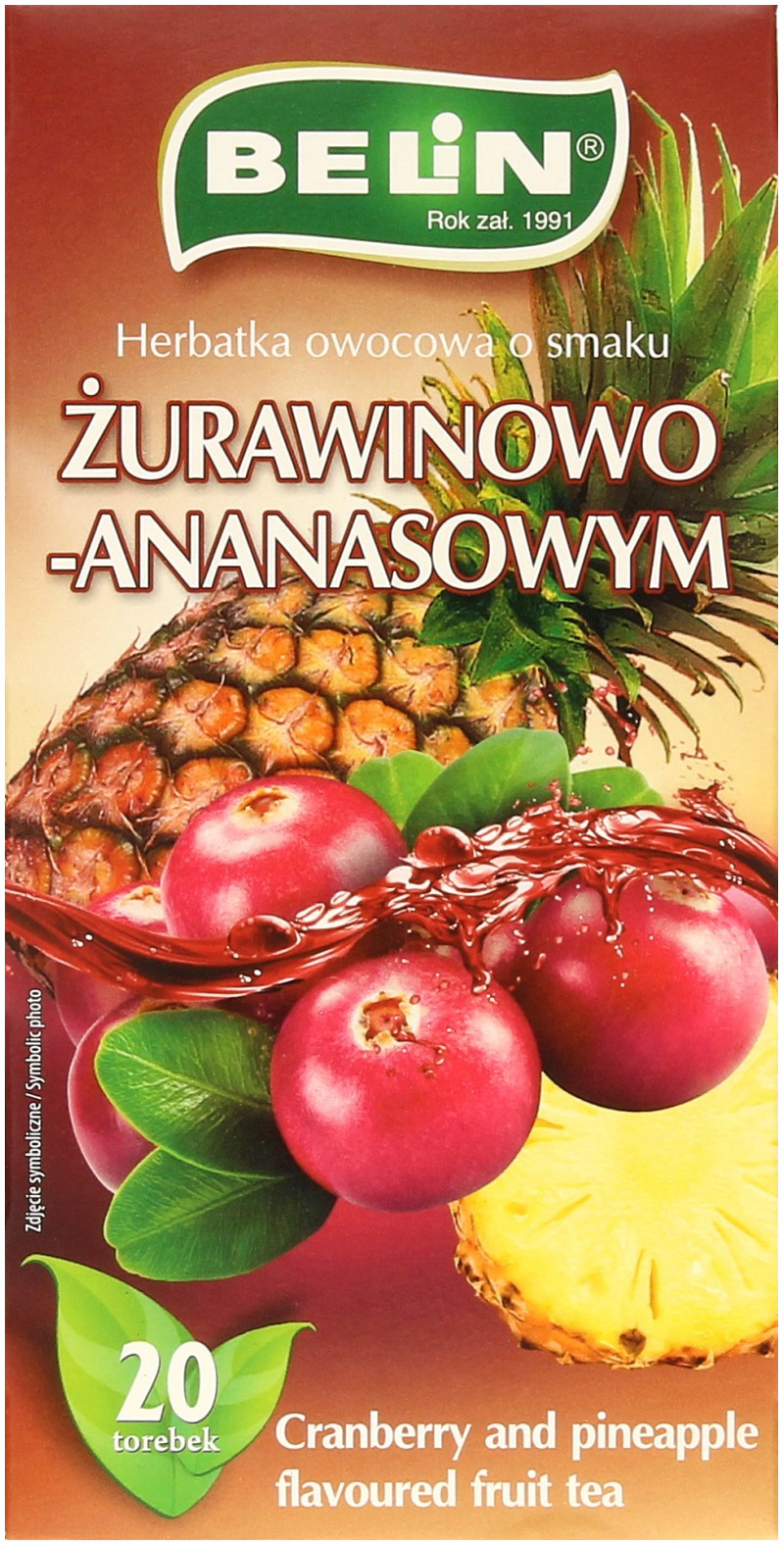 Belin Herbata ekspresowa żurawina/ananas 20t