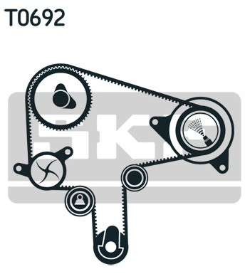 SKF Pompa wodna + zestaw paska rozrządu VKMC 94920-1