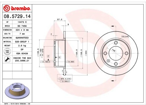 BREMBO 08.5729.14