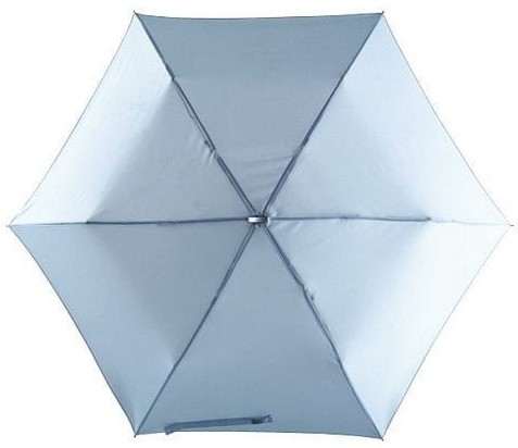 Marka własna Parasol płaski FLAT damski do torebki, jasnoniebieski