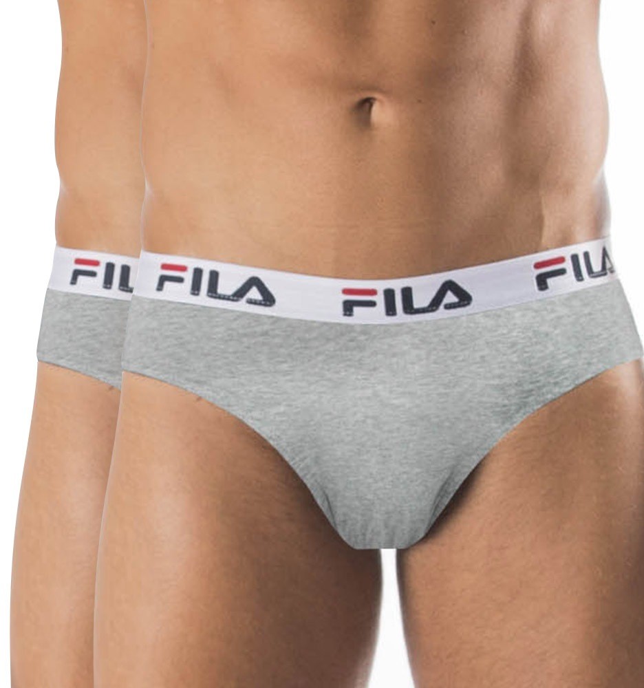 Fila Dwupak szarych slipów FILA