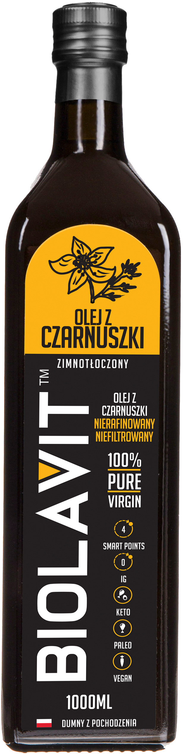 Olej Z Nasion Czarnuszki Siewnej 1000 ML Biolavit