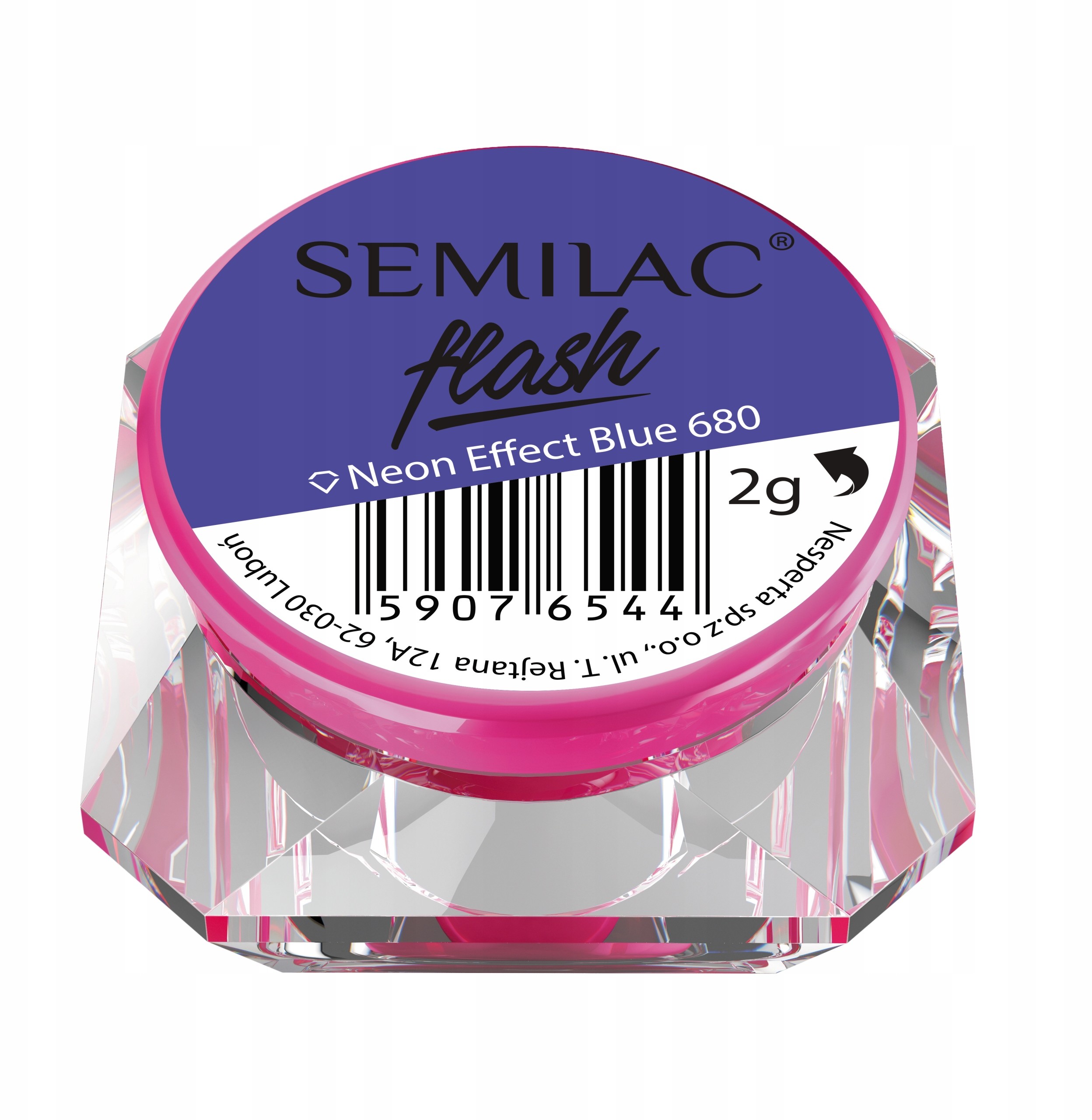 Semilac Flash Neon Effect Blue 2g