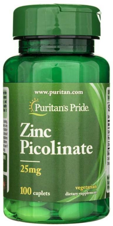 Puritans Pride Cynk pikolinian 25 mg 100 kaps.